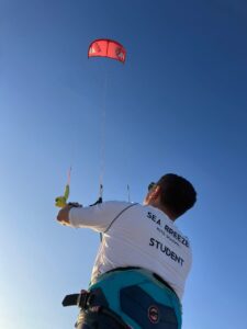 pRIVATE COURSE STUDENT SEA BREEZE KITE SCHOOL mnemba island zanzibar